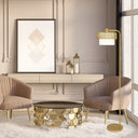 62.25"H Alena Mixed-Material Shade Floor Lamp