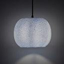 9.8" W Betty Glam Handblown Blue & White Globe Shade Pendant