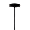 Tululla 26"W Ivory and Black Metal Dome Pendant Light with Mango Wood Beads
