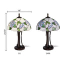 Tula 24.75" H Tiffany-style Blue Bowl Shade Stained Glass Table Lamp