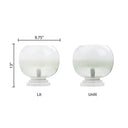 13' H Emily White and Green Ombre Stacked Base Globe Shade Accent Lamp - River of Goods