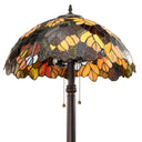 62" H Juliet Multicolored Stained Glass Bowl Shade Candlestick Floor Lamp