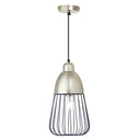 8.25" W Taylor Industrial Blue and Silver Cone-Like Shade Pendant
