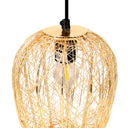 Lucinda 7.25"W Modern Gold Woven Metal Pendant Light