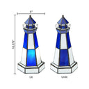 10.4" H Camden Stained Glass Lighthouse Accent Lamp