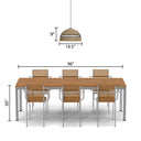 19.5" W 1-Light Arie Metal and Jute Pendant