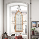 36" H Victorian Cathedral-Style Clear Glass Window Panel