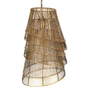 12.25"W 1-Light Milani Metal Tiered Empire Pendant