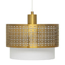 11.125"W 2-Piece Shade Pendant Adjustable Light