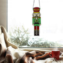 14"H Hans the Holiday Nutcracker Stained Glass Window Panel