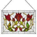24" W Floral Vine Tiffany-Style Stained Glass Window Panel