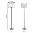 62.75"H Lucai Caged Globe Shade Floor Lamp Silver or Gold