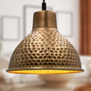 6.5"H Hammered Metal 1-Light Pendant