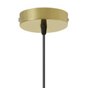 6" Callie Textured Metallic Gold and Clear Ombre Glass Cylinder-Shaped Pendant Lamp