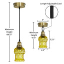 4.5" W 1-Light Gillian Glass and Metal Pendant