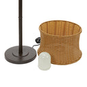 59.5"H Outdoor and Indoor Basket Weave Floor Lamp