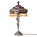 24" H Parisian Antique Silver Bell Shade Novelty Table Lamp