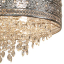 24"W Brielle Polished Nickel and Crystal 3-Light Chandelier