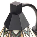 21'' H Bryant Prairie Style Stained Glass Table Lamp with Black Block Base