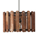 16" W 1-Light Wrenley Metal and Wood Pendant Light