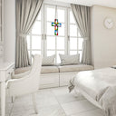 15" H Tiffany-Style Cross Stained Glass Window Panel