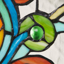 30"L Fleur De Lis Stained Glass Pub Window Panel