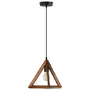 12" W Beverly Metal and Mango Wood Novelty Pendant