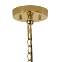 8" 1-Light Clear and Gold Cone Shaded Pendant