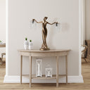 23.75"H Grecian Goddess Beaded  Table Lamp