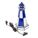 10.4" H Camden Stained Glass Lighthouse Accent Lamp