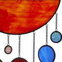 12"H Solar System Tiffany-Style Stained Glass Window Panel