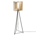 60" H Theo Gold Punched Metal Tripod Floor Lamp