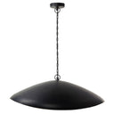 22" W Jane Industrial Black and Silver Dome Shade Pendant