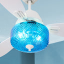 42" W Bergen LED Indoor Iridescent Blue and White Ceiling Fan with Remote Control