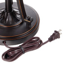 Tula 24.75" H Tiffany-style Blue Bowl Shade Stained Glass Table Lamp