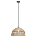 19.5" W 1-Light Arie Metal and Jute Pendant