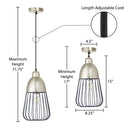 8.25" W Taylor Industrial Blue and Silver Cone-Like Shade Pendant
