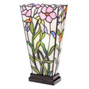 15.5" H Yara Multi Colored Stained Glass Vase-Shaped Table Lamp
