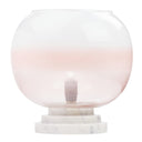 13' H Emily White and Pink Ombre Stacked Base Globe Shade Accent Lamp - River of Goods
