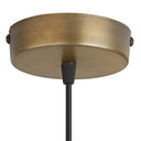 10" W 1-Light Judy White Metal and Brown Wood Pendant