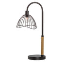 20.5"H Candlestick Base Dome Shade Table Lamp