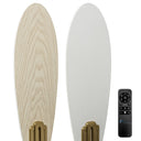 42" W Pepin Glam/Modern LED Indoor Clear Gold Glass Ceiling Fan with Oak and White Blades, Remote Control