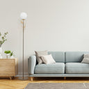 65.5"H Jessie Gold & Silver Candlestick Floor Lamp