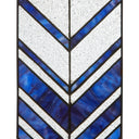 14"H Darby Blue Arrows Stained Glass Window Panel