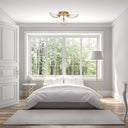 24"W Noelle Gold Leaf Shade Ceiling Light