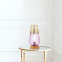 14.5" H 1-Light Durand Glass and Wood Accent Lamp