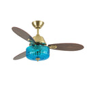 42" W Bergen LED Indoor Iridescent Blue and Gold Ceiling Fan with Remote Control