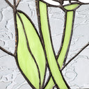 11.25" H Tiffany-Style Daisy Stained Glass Window Panel