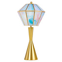 21" H Jolie Blue Stained Glass Shade Table Lamp