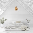 12.75" W 1-Light Kasey Rattan and Metal Pendant